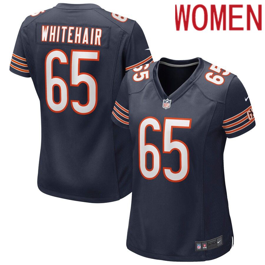 Women Chicago Bears 65 Cody Whitehair Nike Navy Game NFL Jersey